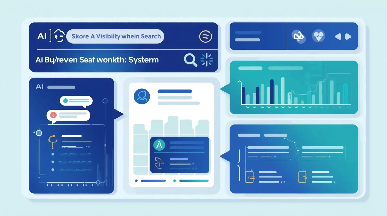 AI dashboard tracking brand search visibility