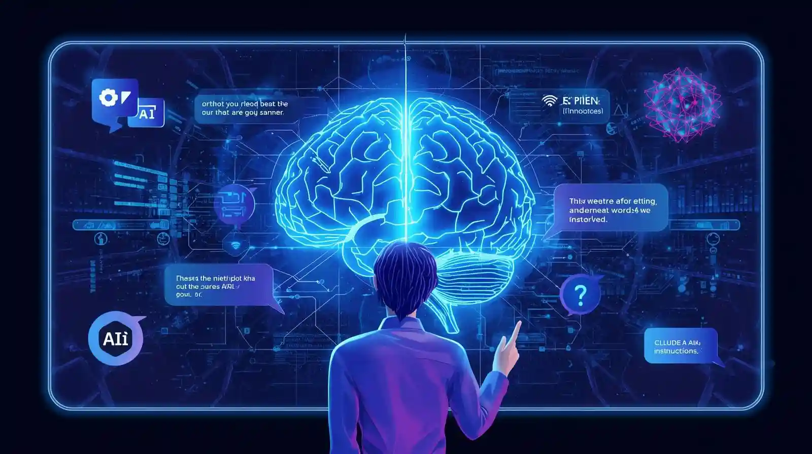 Person using AI tools interface
