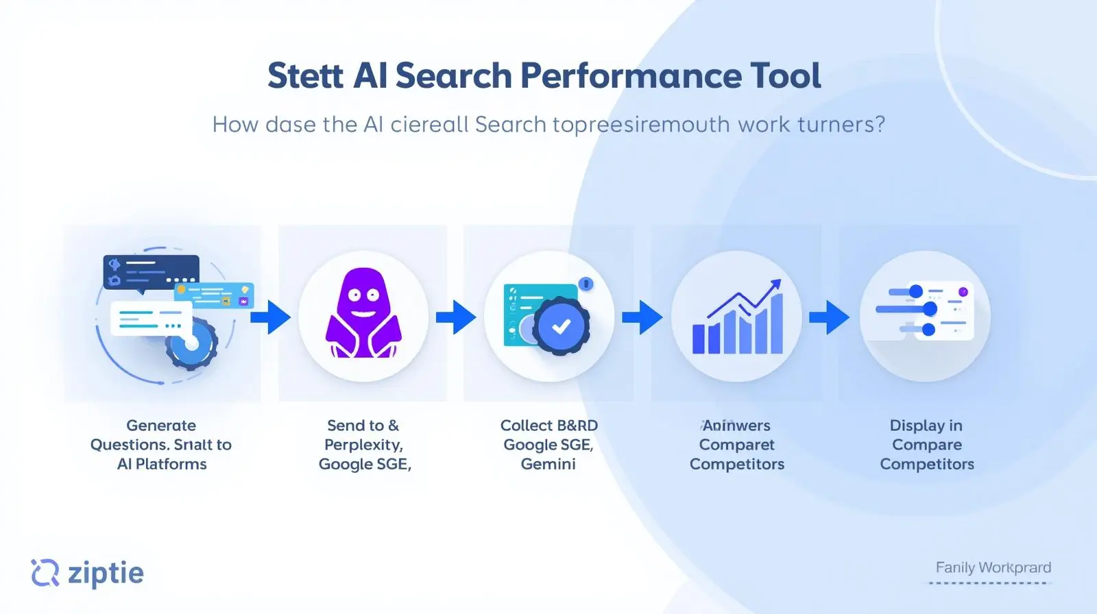 Ziptie AI search performance dashboard