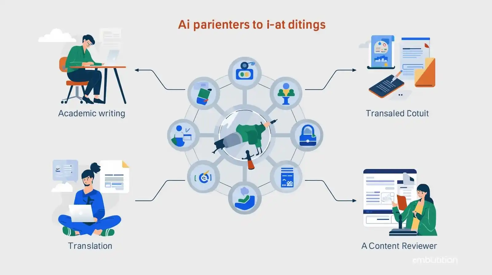 AI editing interface for multiple content types