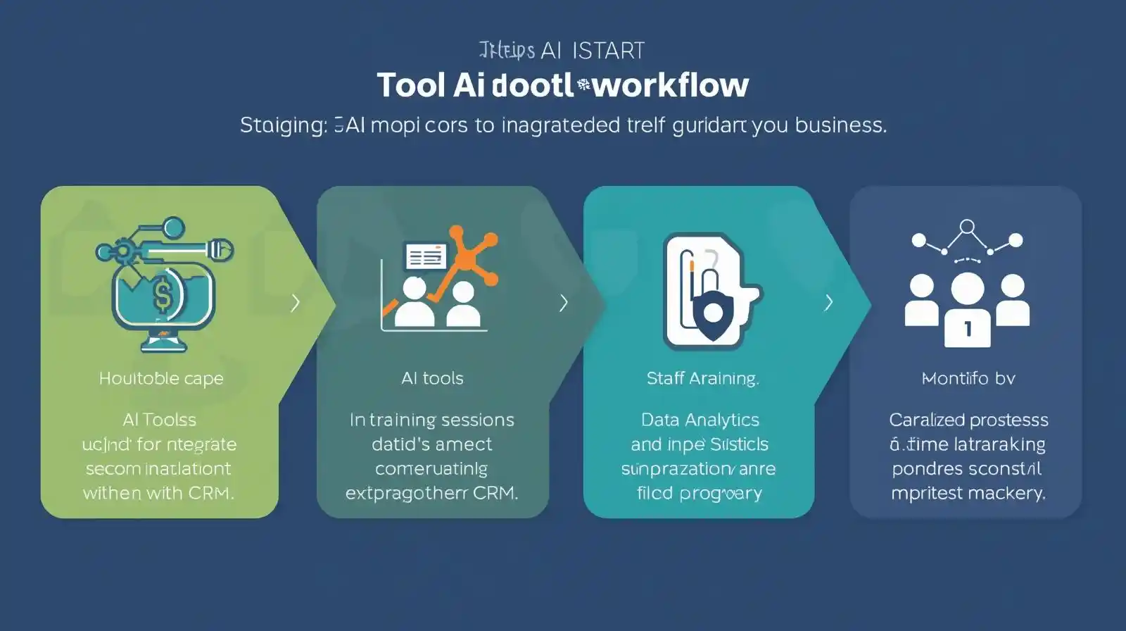 Step-by-step AI workflow infographic