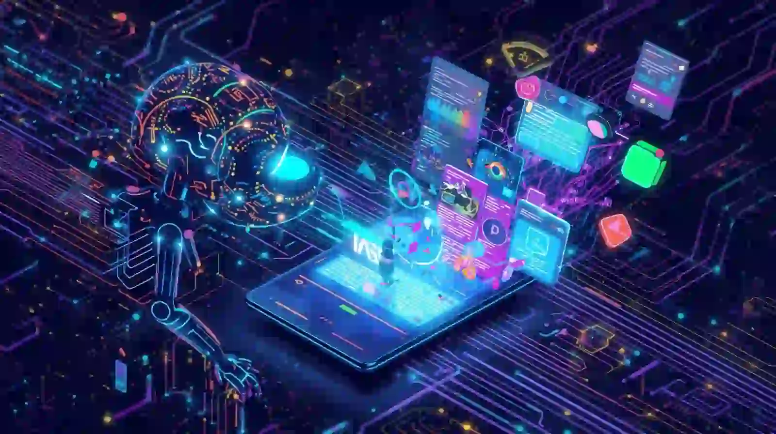 AI generating images from text prompts