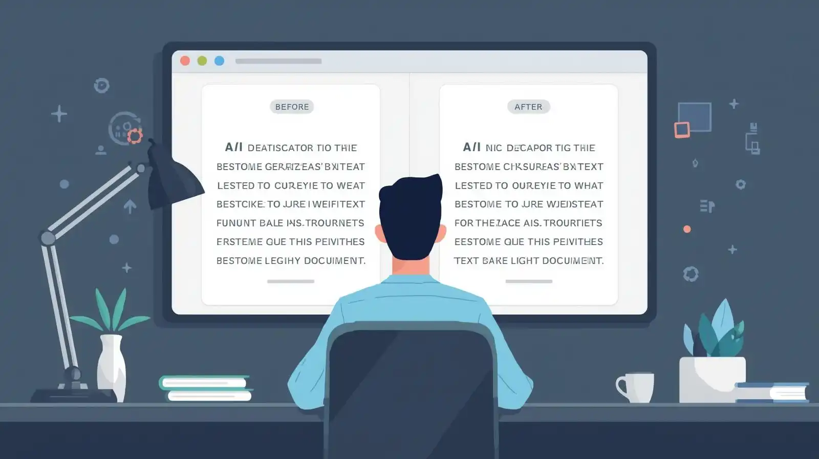 Writer improving documents with AI dashboard
