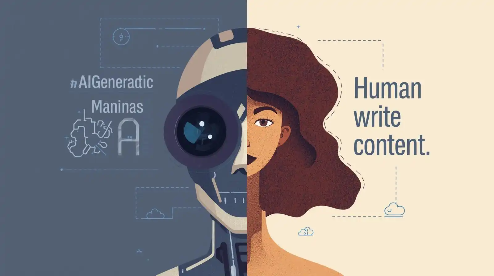 AI text versus human writing comparison