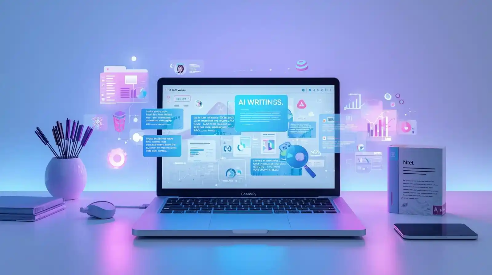 Person using AI for content creation