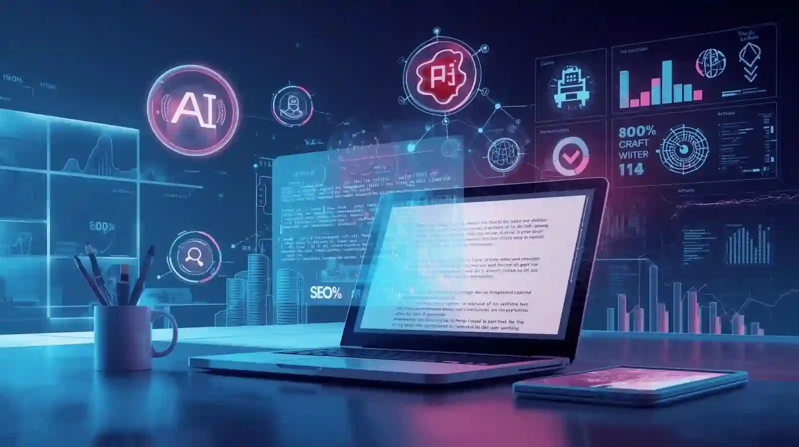 AI tools assisting content creation workflow