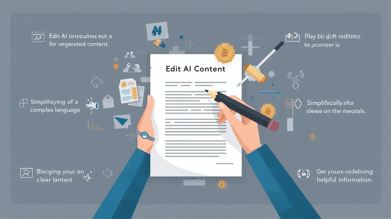 Blogger refining AI-generated content infographic