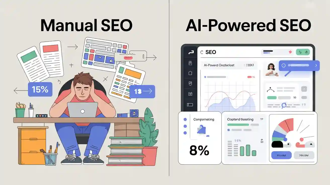 Manual SEO versus AI SEO tools