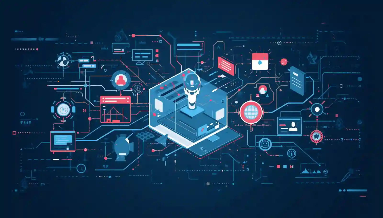 AI multimedia content creation concept