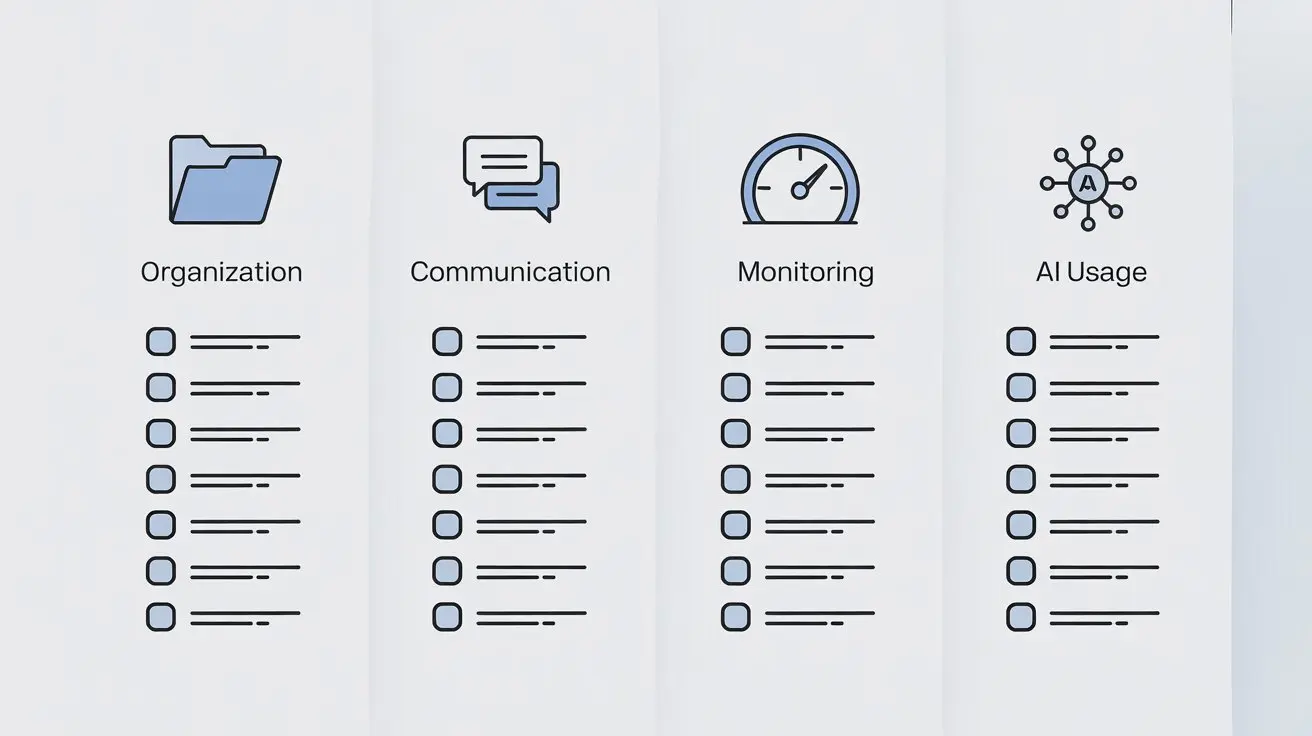 Best practices checklist for managing projects with AI