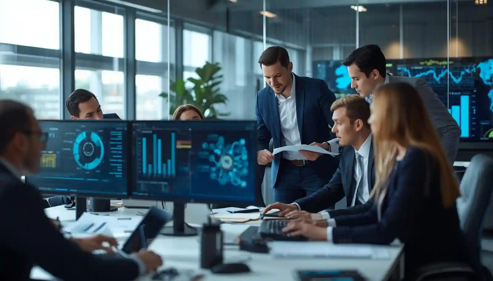 Team using AI tools to improve productivity and efficiency